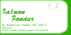 kalman pandur business card